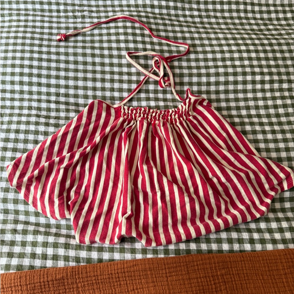 We The Free Red and White Striped Top